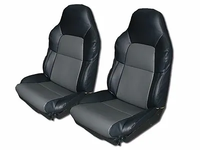 For Chevy Corvette C4 Standard 94-96 Black/charcoal Custom Full Set Seat Covers • $159