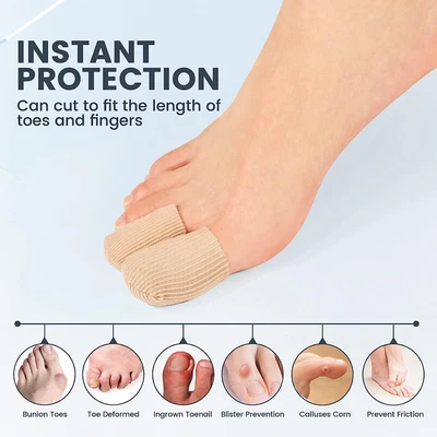 $15 • Buy Kimihome 8 PCS Gel Toe Caps Closed Toe Surface Fabric Sleeve Protectors Silicone