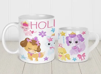 Personalised Printed Plastic/Ceramic Childs Mug Princess Pets Birthday 6oz/11oz • £8.99
