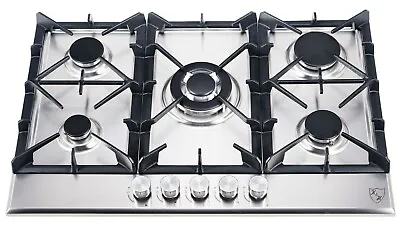 K&H 5 Burner 30  Built-in LPG Gas Stainless Steel Cast Iron Cooktop 5-30-SSW-LPG • $189.99