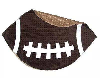 Mud Pie Tan Brown Minky Dot Football Baby Blanket 25x35  • $29.95