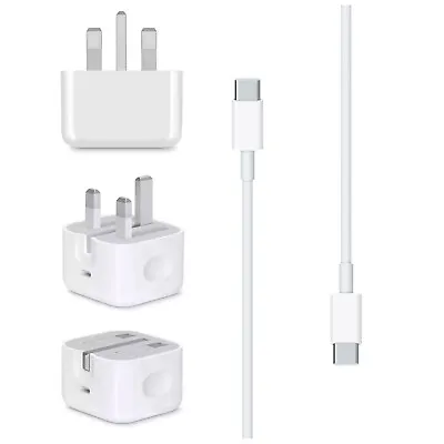 Genuine Apple 20 W Charger Adapter Plug USB-C Cable For All Phones IPad Pro • £34.99