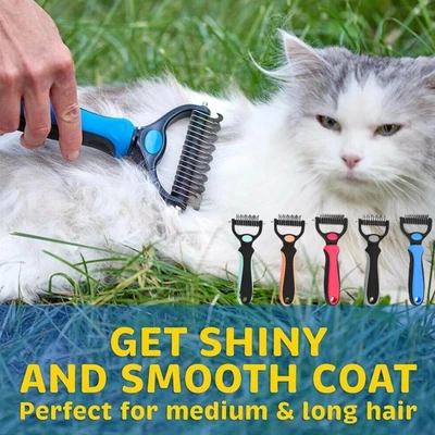 £2.21 • Buy Dog Pet Grooming Comb Brush Undercoat Rake Dematting Deshedding Trimmer Brush