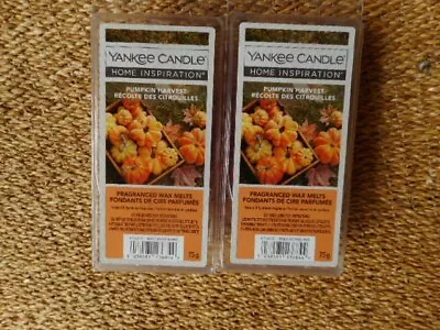 Yankee Candle Two Packs Wax Melts Halloween Pumpkin Harvest • £7.99