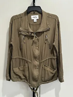 Daytrip Jacket Womens Large Olive Green Full Zip Military Style From The Buckle • $18.99