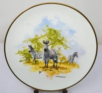 THE ZEBRA David Shepherd Wedgwood Collectors Plate With Certificate • £10