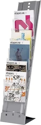 Paperflow 7 Tier Portable A4 Metal Display Unit Magazine Leaflet Retail Show Bag • £59.99