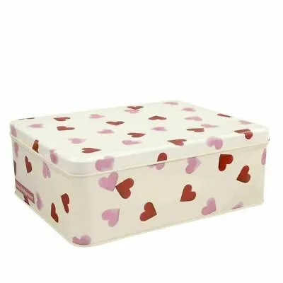£13.50 • Buy Emma Bridgewater Tin Pink Hearts Print Deep Rectangle Cream Kitchen Storage Tin