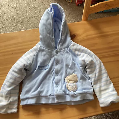 £7 • Buy Reversible Jacket-with Hood-boys-age 6-9 Months-blue-baby Clothing