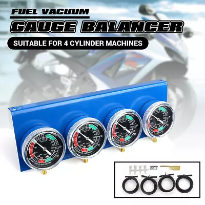 4 Cylinder Motorcycle Fuel Vacuum Carburetor Synchronizer Gauge Carb Sync Tool • $30.29