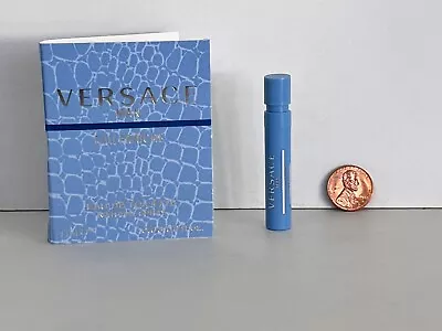 VERSACE Man EAU FRAICHE Carded Vial Spray Sample EDT 0.03 Oz / 1 Ml NEW • $8.89