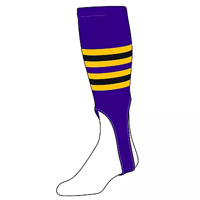 TCK Baseball Stirrups Large (300I 7in) Purple Gold Black • $14.99