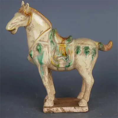 £35.87 • Buy Chinese Tang Tri-Color Glazed Ceramics White War Horse Porcelain Statue Z81229