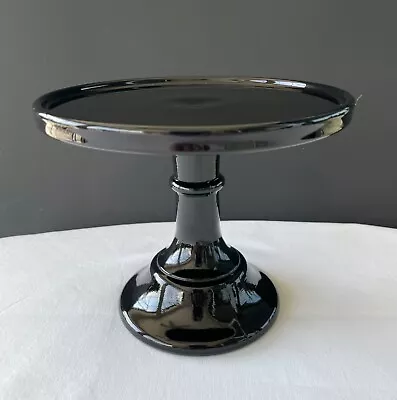 Mosser Glass 6  Pedestal Cake Plate - Black - Cupcakes - Display Stand • $35