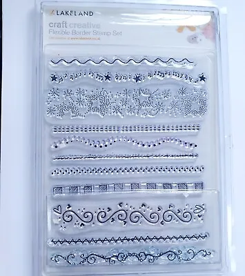 11 Flexible Border Stamp Set Lakeland Craft Creative Acrylic Block Is Missing • £0.99