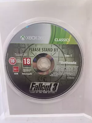 Fallout 3 Game Of The Year Edition GOTY DISC 1 ONLY Xbox 360 - PAL Tested • $11