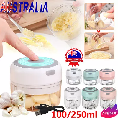 Electric Garlic Food Chopper Vegetable Chopper Grinder Blender Crusher AU • $9.93