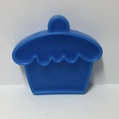 Vintage 1972 Mattel Tuff Stuff Fake Play Food Blue Plastic Cupcake Kitchen Toy • $9.99