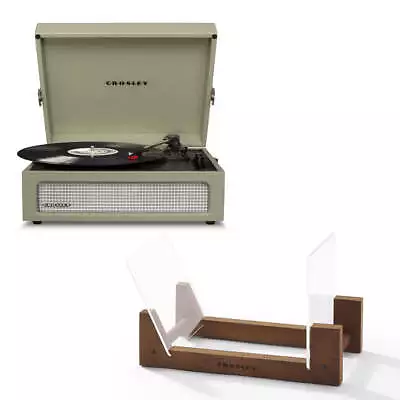 Crosley Voyager Bluetooth Portable Turntable - Sage + Bundled Crosley Record • $250