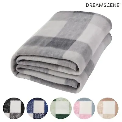 £6.99 • Buy Tartan Blanket Throw Fleece Large Polar Check Warm Soft Bed Sofa Bed Travel Car