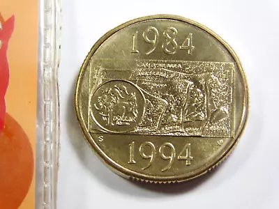 1994 Australian Uncirculated $1 Coin - Sydney (S) Mintmark - Dollar Decade • $6