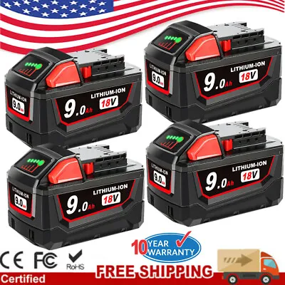 For Milwaukee M-18 Lithium XC 9.0AH Extended Capacity Battery/Charger 48-11-1860 • $34.98