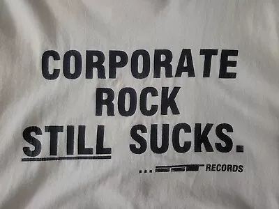 1990's SST Corporate Rock Still Sucks Vintage Shirt Size XL Nirvana Black Flag • $300