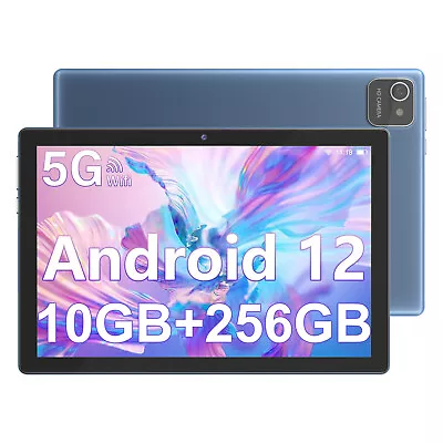 10.1  WIFI Tablet Android 12 HD 256G Tablet Pad Quad-Core Netflix 10GB RAM PC • $84.99