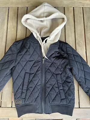 Indie Boy Jacket Black W/hood Sz 8 • $45