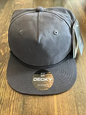 Decky 5 Panel High Profile Relaxed Cotton Blend Rope Hat - 6032 • $10.99