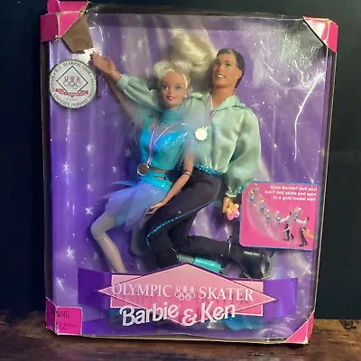 NEW 1997 Olympic Skater Barbie & Ken Dolls Set New Unopened Old Stock #18726 • $24.95