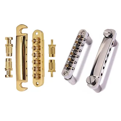 Roller Saddle Guitar Bridge Tailpiece Sets For Les Paul LP Epiphone Parts • $17.26