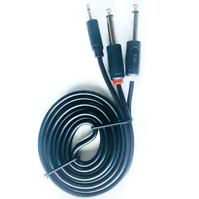 1.5M 3.5mm AUX 1/8  TS Mono To Dual 6.35mm Mono Cable (BS04) 1/4  TS Y Splitter • $6.95