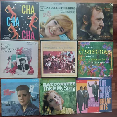 Lot 9 Vintage Classic Oldies Christmas   Vinyl Record Albums • $9.98