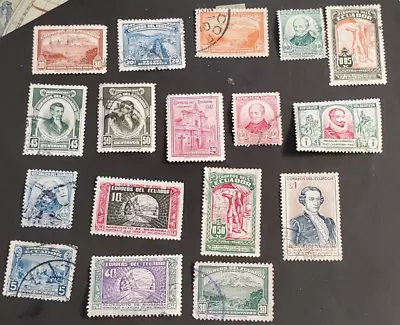 Ecuador Small Lot Of Old Stamps • $0.99