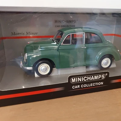 £75 • Buy Minichamps Morris Minor Green 1/18 Scale In Box