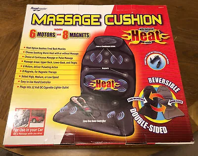 Roadmaster Massage Cushion With 6-Motors 8 Magnets & Heat Chair HOME OFFICE AUTO • $17.99