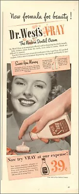 1942 Vintage Ad For Vray Dental Cream`retro Cosmetic Price Toothbrush   070919) • $6.45