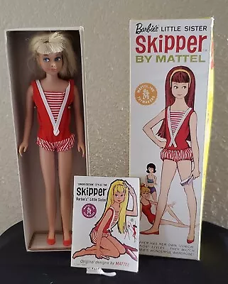 Vintage Mattel 1963 Blonde Skipper Barbie Doll With Original Box • $32