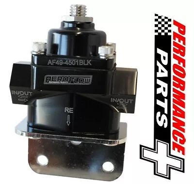 Aeroflow Billet Bypass Fuel Pressure Regulator 4.5-9psi Adjustable AF49-4501BLK • $104.90