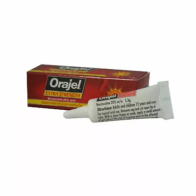 Orajel Extra Strength Acute Toothache Dental Gel 20% W/w Benzocaine 5.3g • £6.99