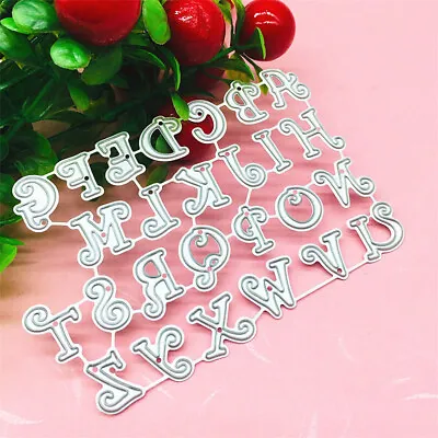 26pc Letters Alphabet Metal Cutting Dies Embossing Photo Album Scrapbook Craft • £3.40