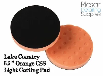 Lake Country CCS Smart Foam Pad 5.5  – Orange Light Cutting Pad For Polisher • £10.49