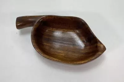 Vintage MCM Hale O'Laau Hawaiian Monkey Pod Wood Serving Bowl With Handle • $19.99