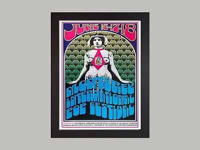 £21.99 • Buy Framed Monterey Pop Festival Concert Poster Print Wall Art  60s Psychedelic