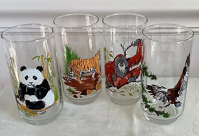 Vintage 1978~Burger Chef ‘Endangered Species’ Hi Ball Glasse~Set Of Four • $19.99