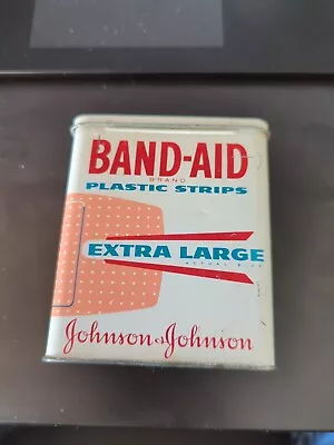 Vintage Band-Aid Plastic Strips Extra Large Johnson & Johnson Empty Tin • $5.99