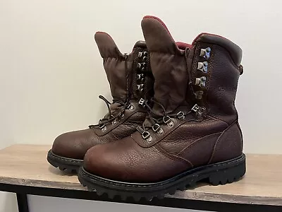 Cabelas Boots Mens Thinsulate Ultra Hunting 81-1928 Brown Leather Lace Up 9D • $35