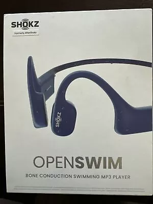 Shokz OPENSWIM IP68 Waterproof Bone Conduction Swim MP3 PLayer Headphones BLUE • $125