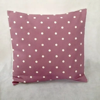 NEW 16  Lilac Purple Mauve Pretty Polka Dot Dotty Spotty Childrens Cushion Cover • £6.50